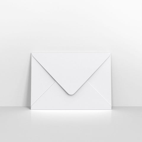White Coloured V Flap Envelopes - Gummed 120gsm