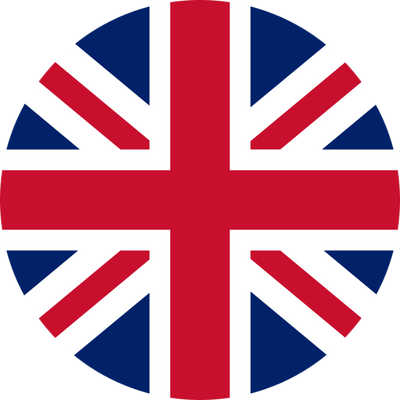 Union Jack flag on a white background