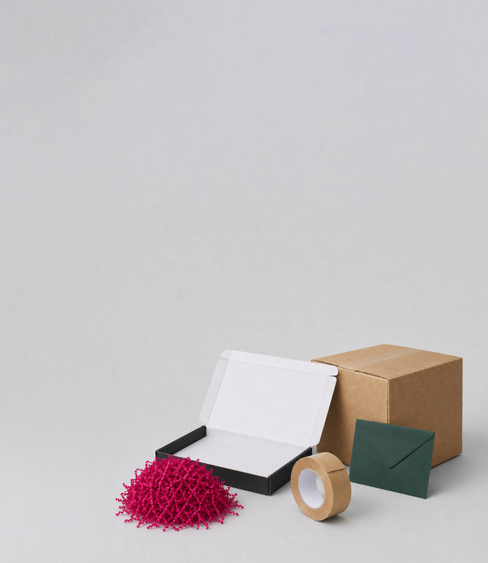 Brown cardboard box on a light gray background