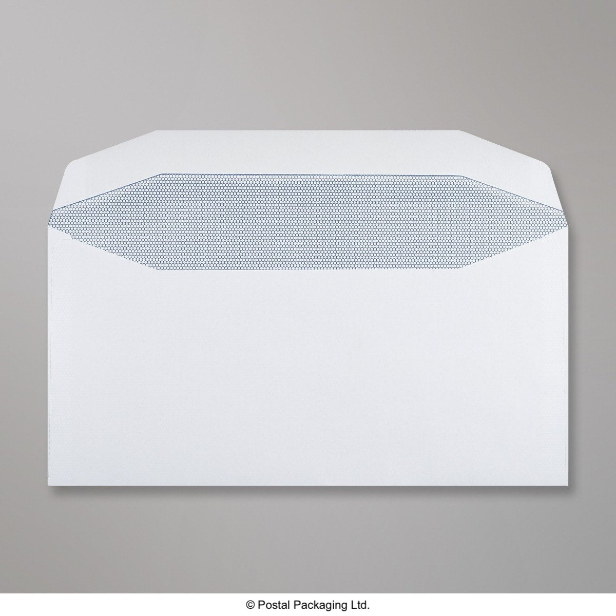 White Blue Opaque Gummed Business Envelopes - 90gsm With Window DL - 110 x 220mm