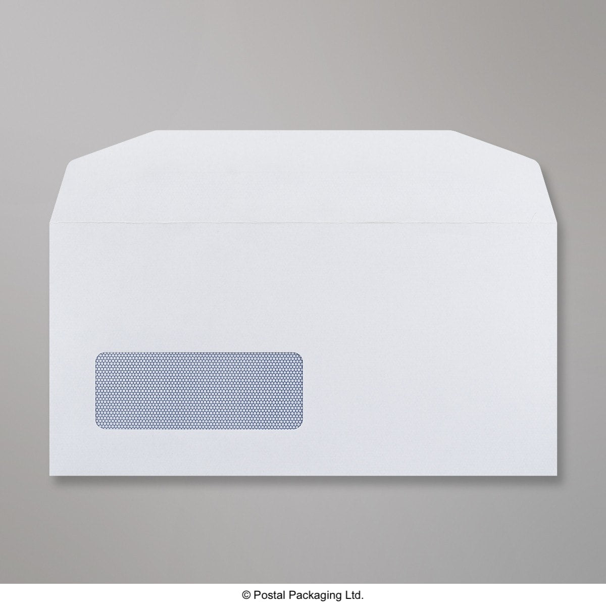 White Blue Opaque Gummed Business Envelopes - 90gsm With Window DL - 110 x 220mm