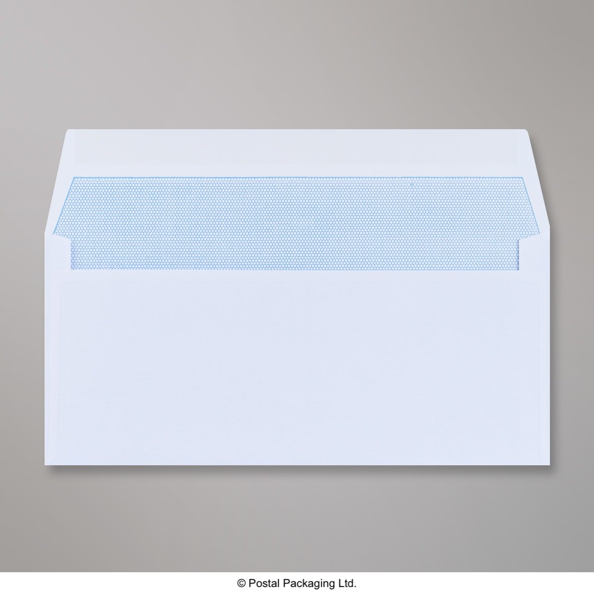 White Blue Opaque Gummed Business Envelopes - 80gsm Without Window 102 x 216mm