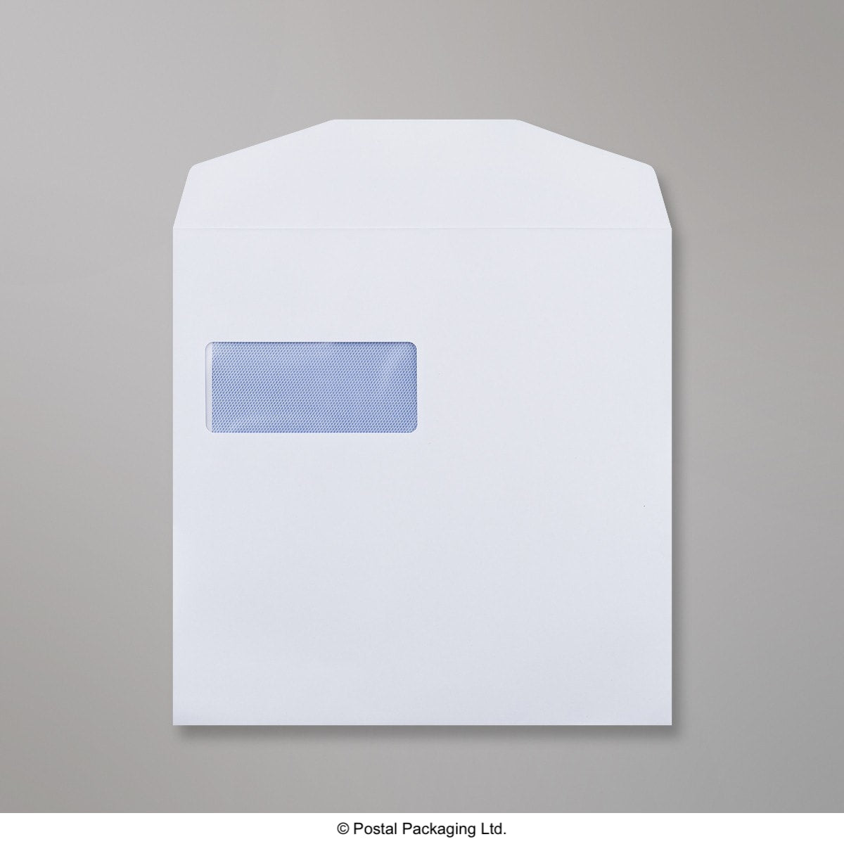 White Blue Opaque Self Seal Business Envelopes - With Window Wallet Square - 220 x 220mm