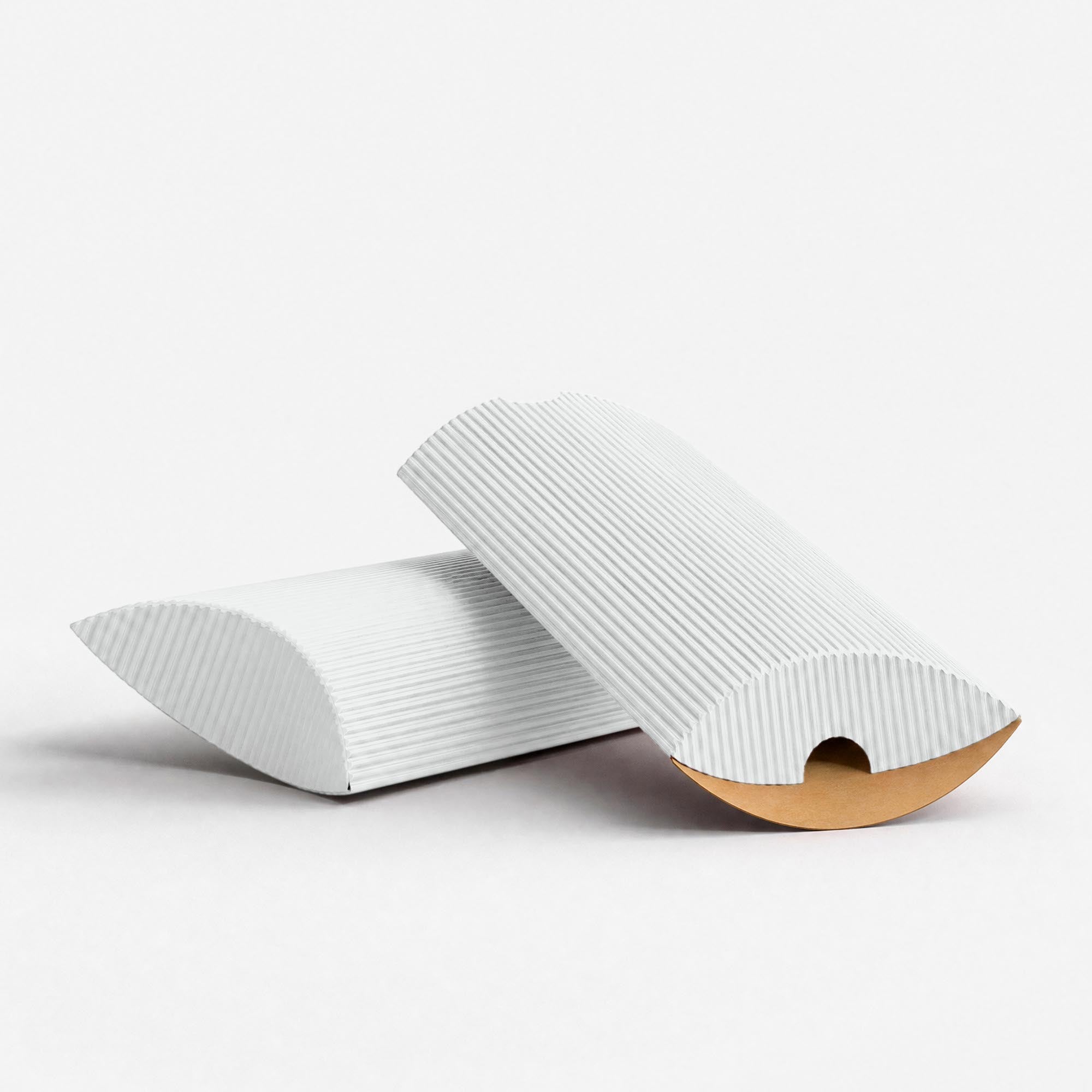 White Corrugated Pillow Boxes - DL - 110 x 220mm