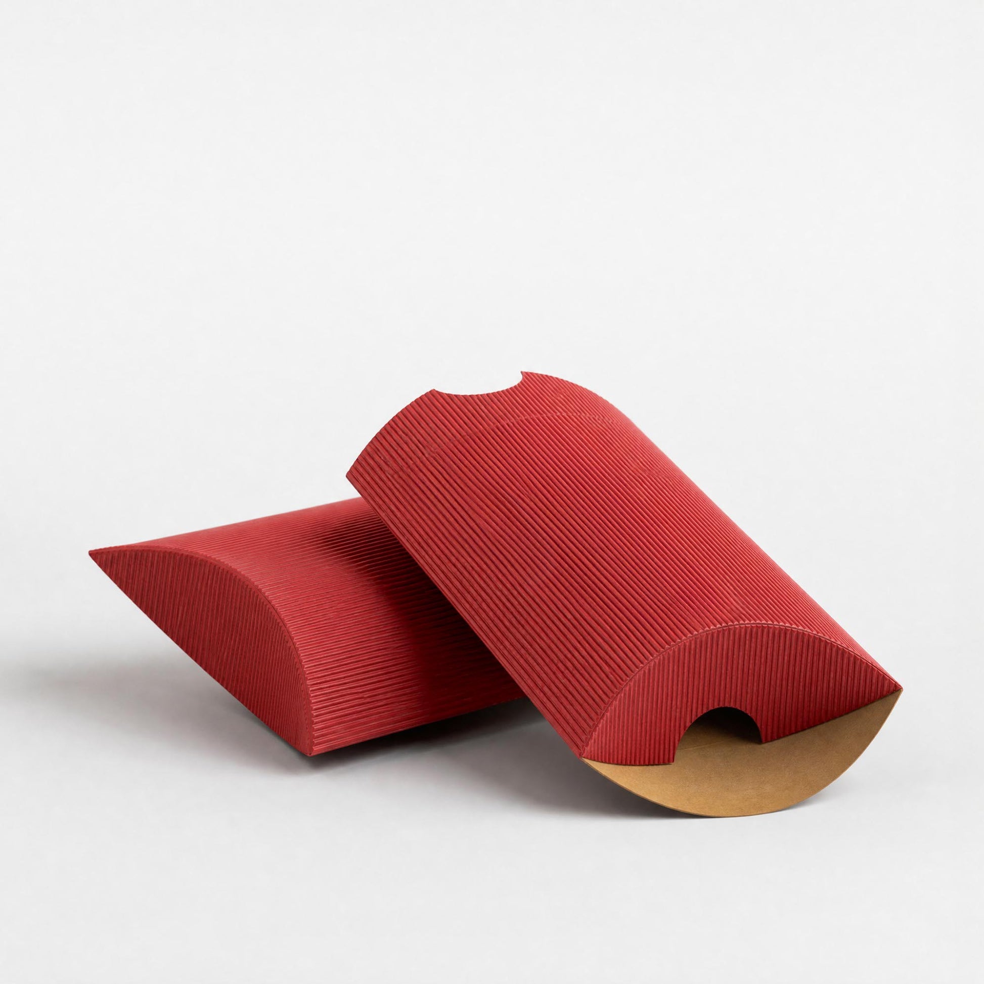 Red Corrugated Pillow Boxes - 81 x 113mm