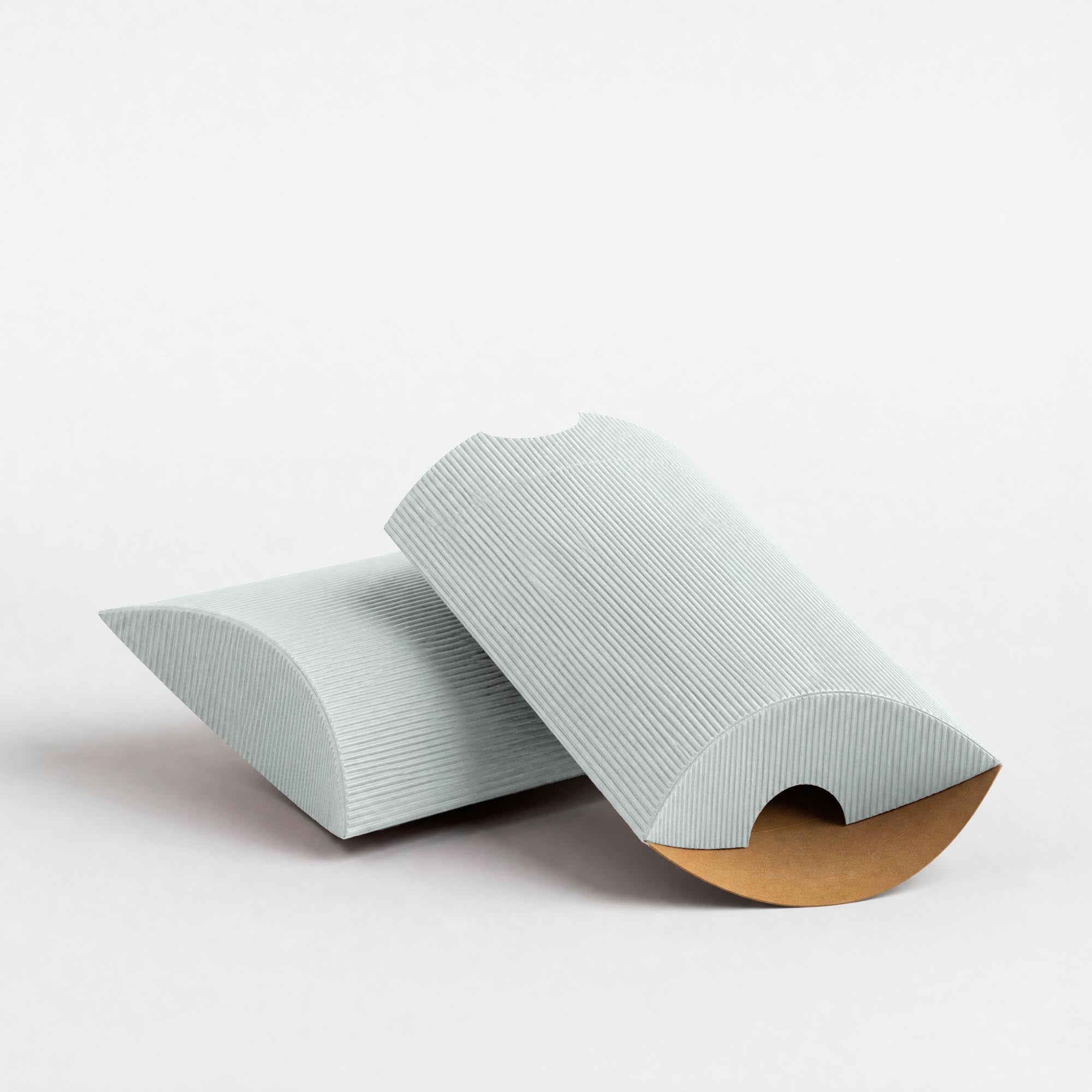 Silver Corrugated Pillow Boxes - 81 x 113mm