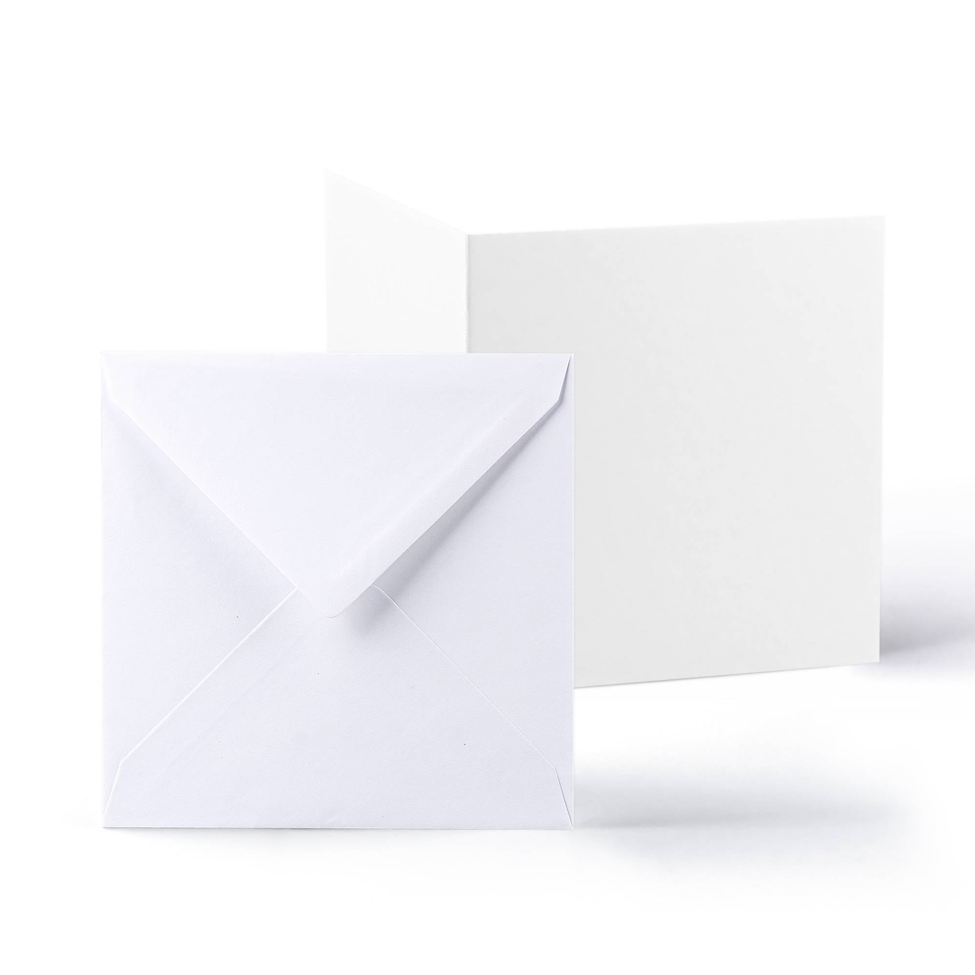 White V-Flap Envelope & Smooth Card Pack - 175 x 175 mm + 170 x 170 mm