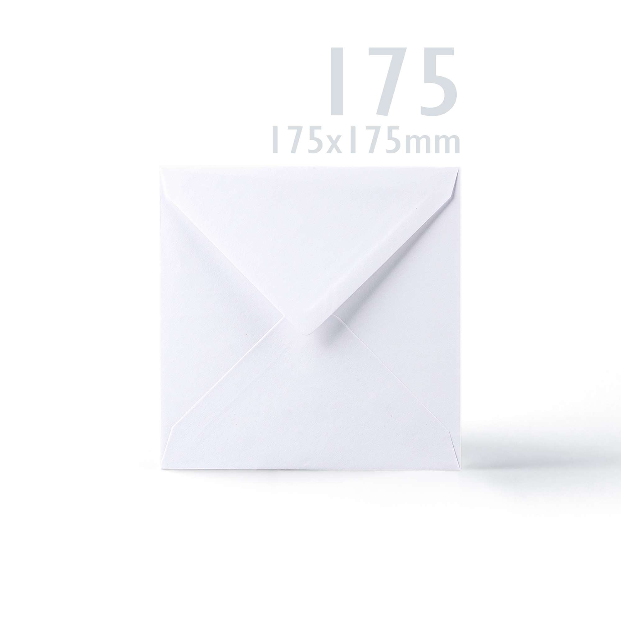 White V-Flap Envelope & Smooth Card Pack - 175 x 175 mm + 170 x 170 mm
