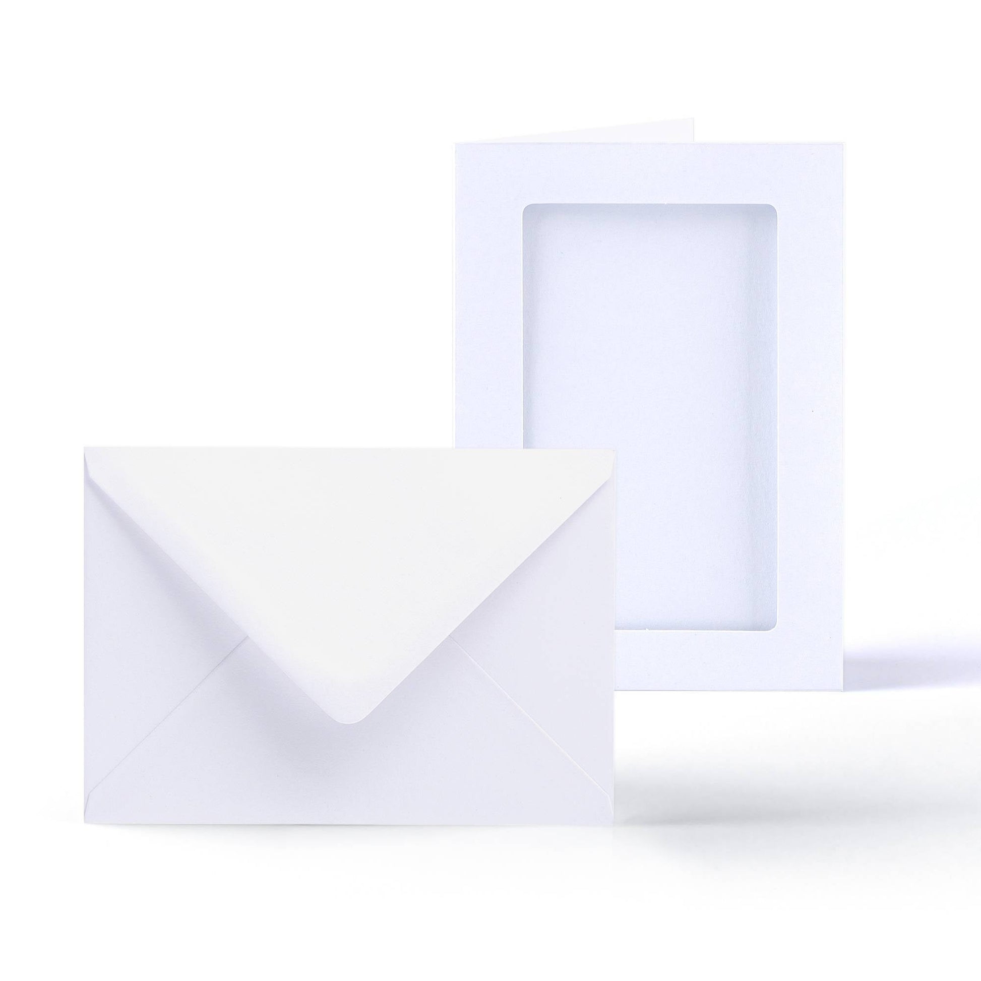 White Tri-Fold Rectangle Aperture Cards Pack -