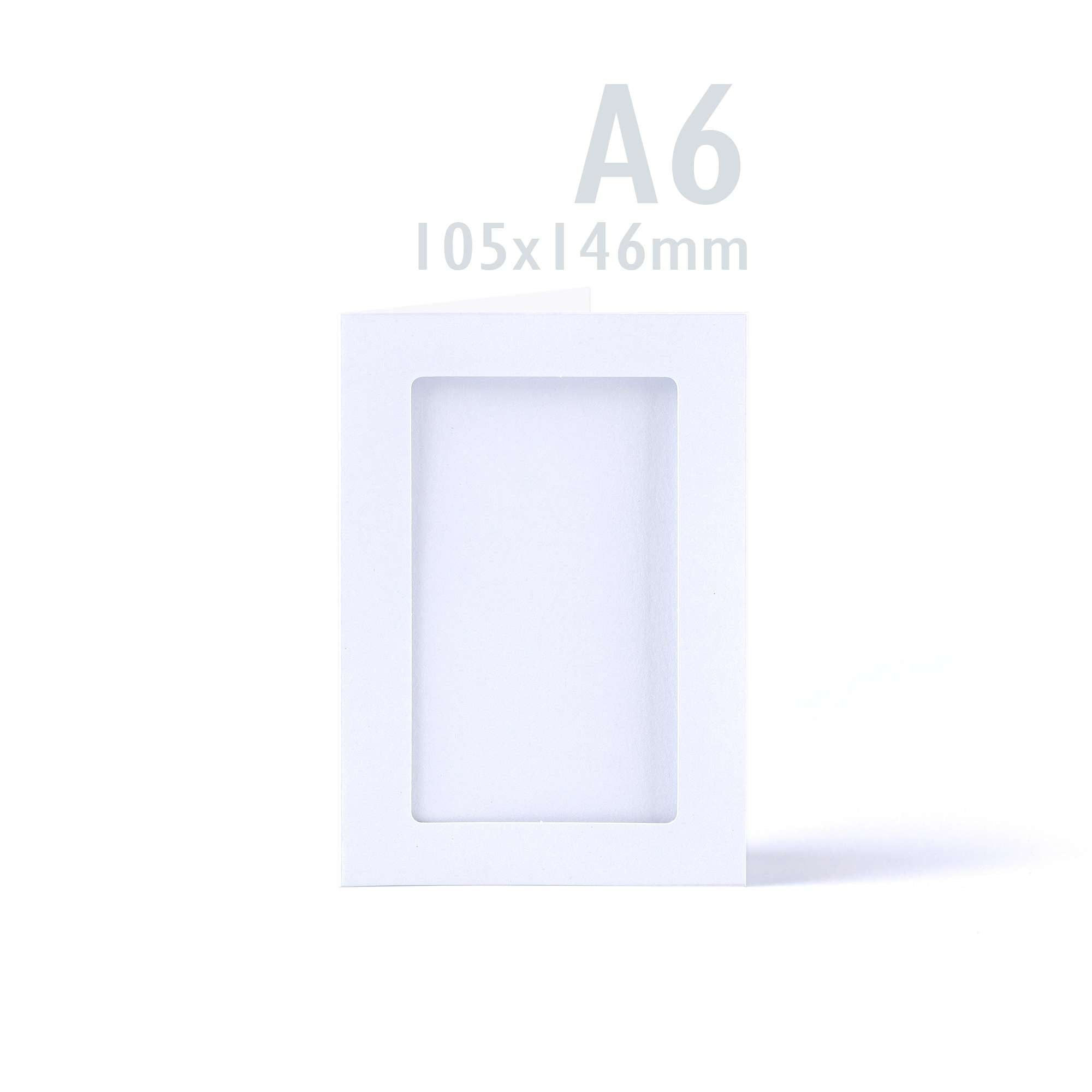 White Tri-Fold Rectangle Aperture Cards Pack -
