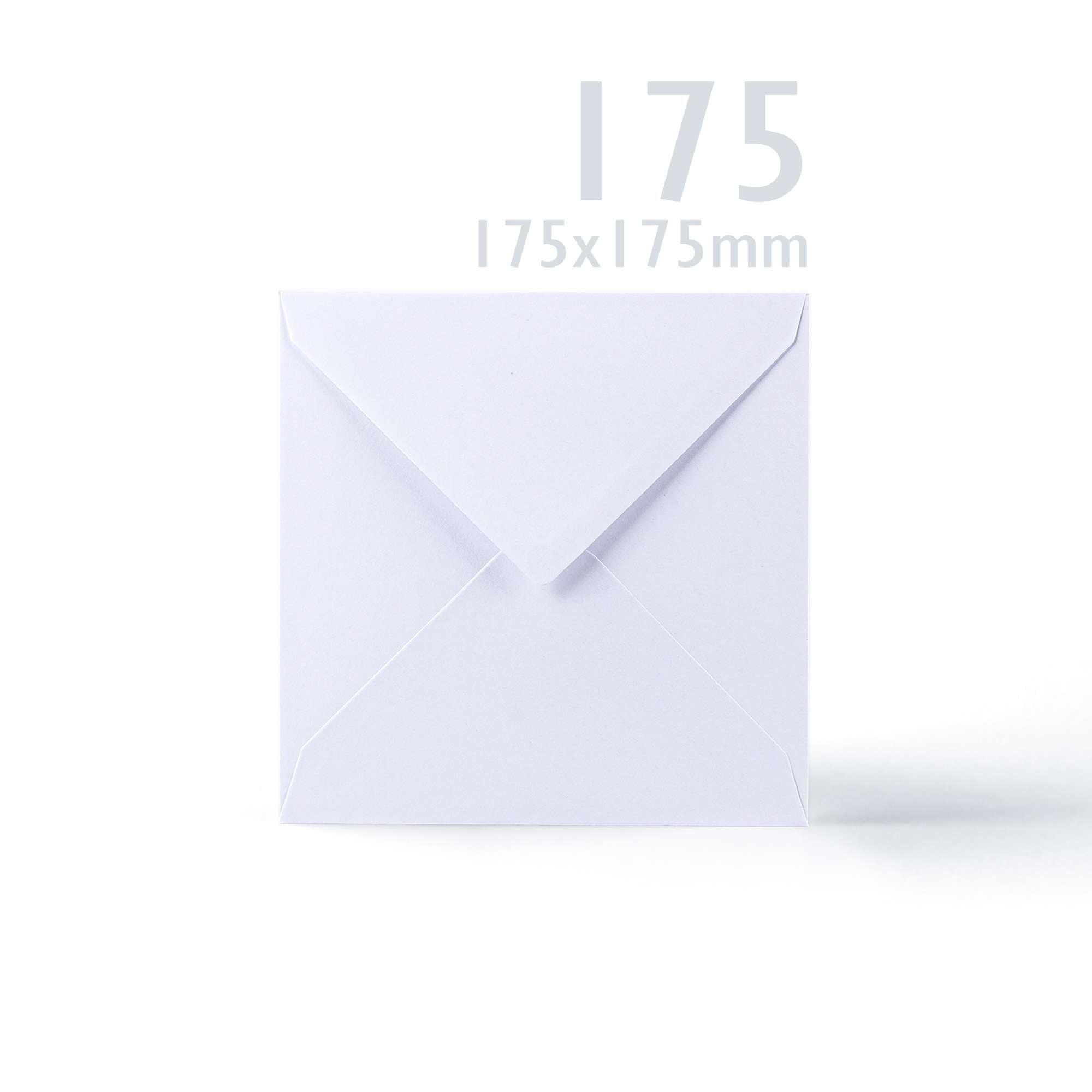 White V-Flap Envelope & Scalloped Card Pack - 175 x 175 mm + 170 x 170 mm