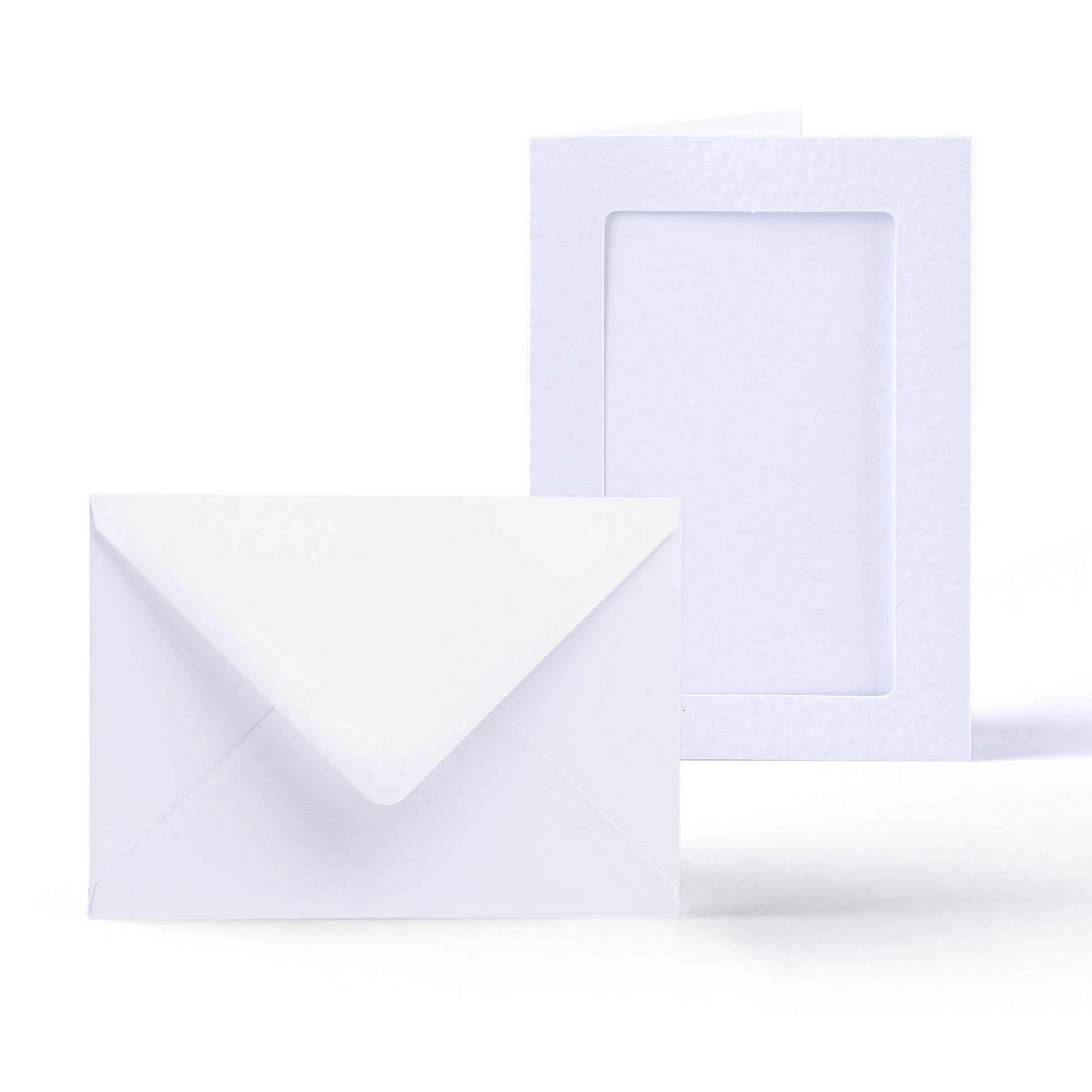 White Hammered Rectangle Aperture Cards Pack -