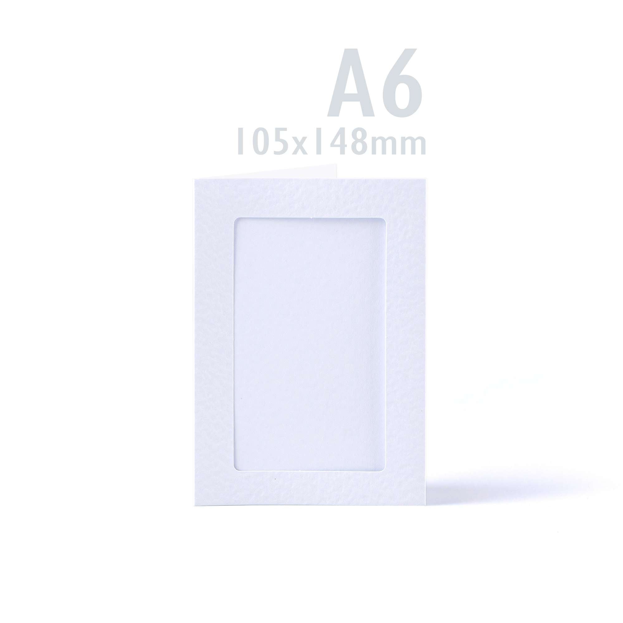 White Hammered Rectangle Aperture Cards Pack -