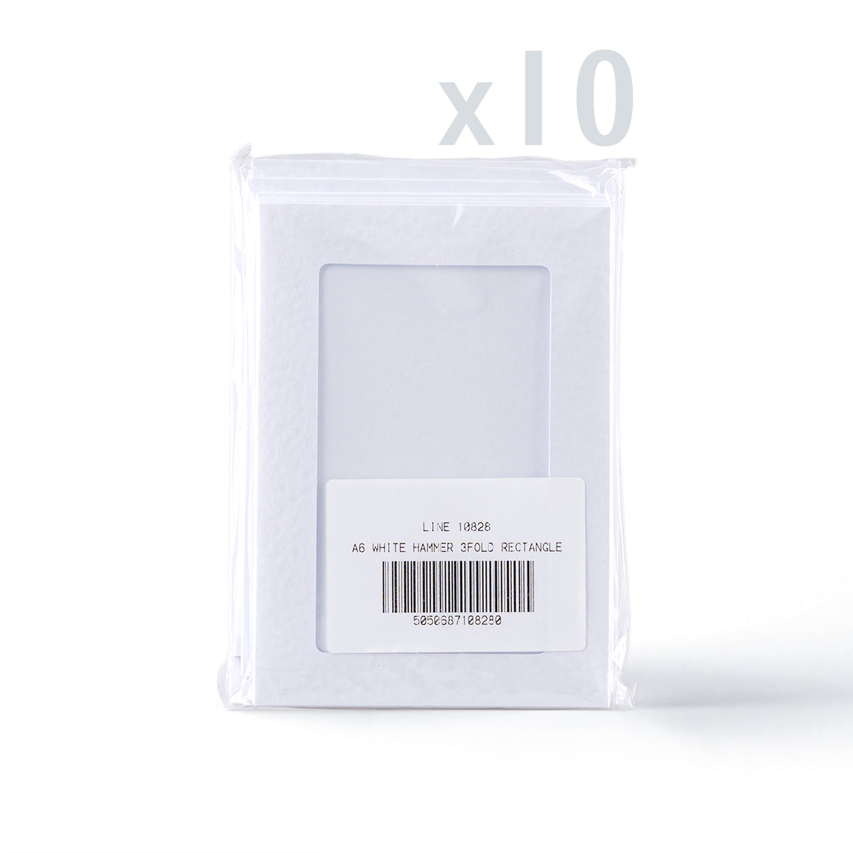 White Hammered Rectangle Aperture Cards Pack -