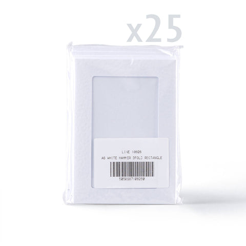 White Hammered Rectangle Aperture Cards Pack -