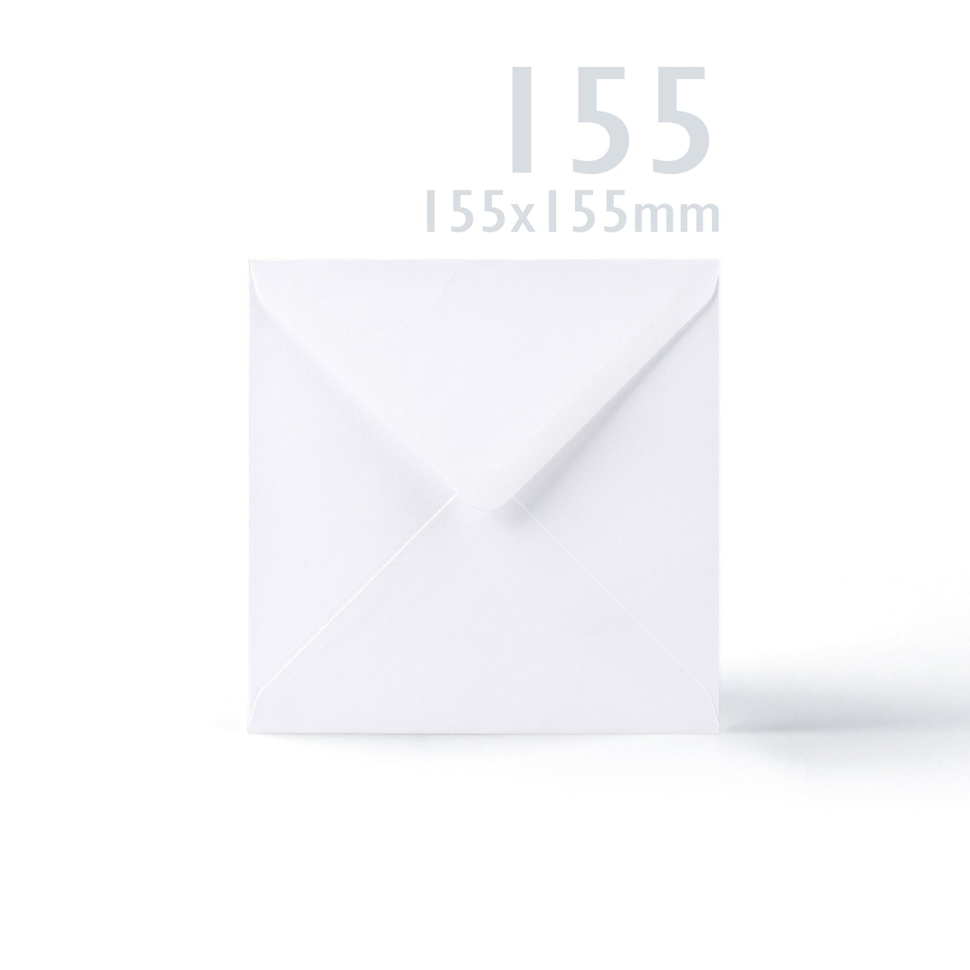 White V-Flap Envelope & Smooth Card Pack - 155 x 155 mm + 145 x 145 mm