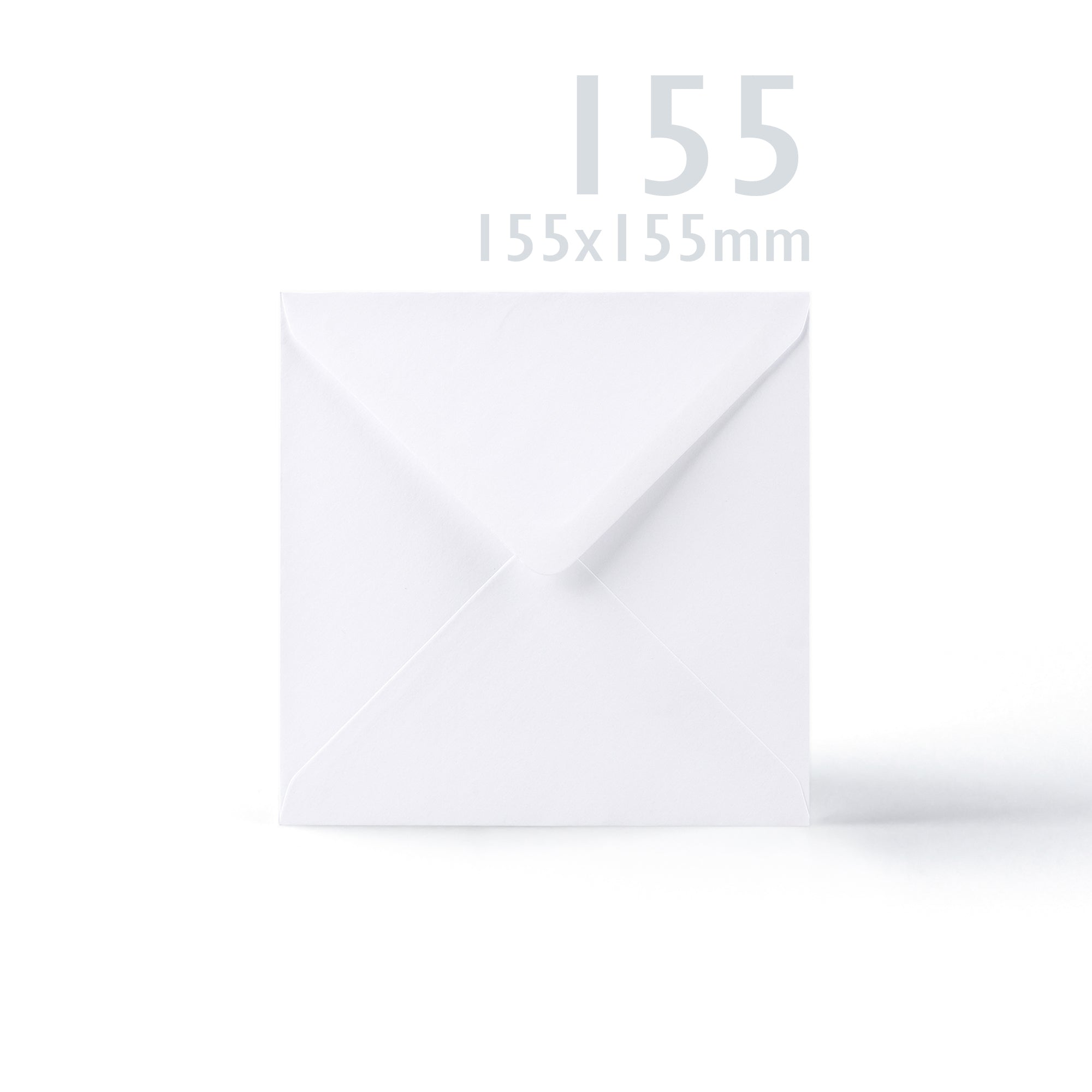 White V-Flap Envelope & Smooth Card Pack - 155 x 155 mm + 145 x 145 mm