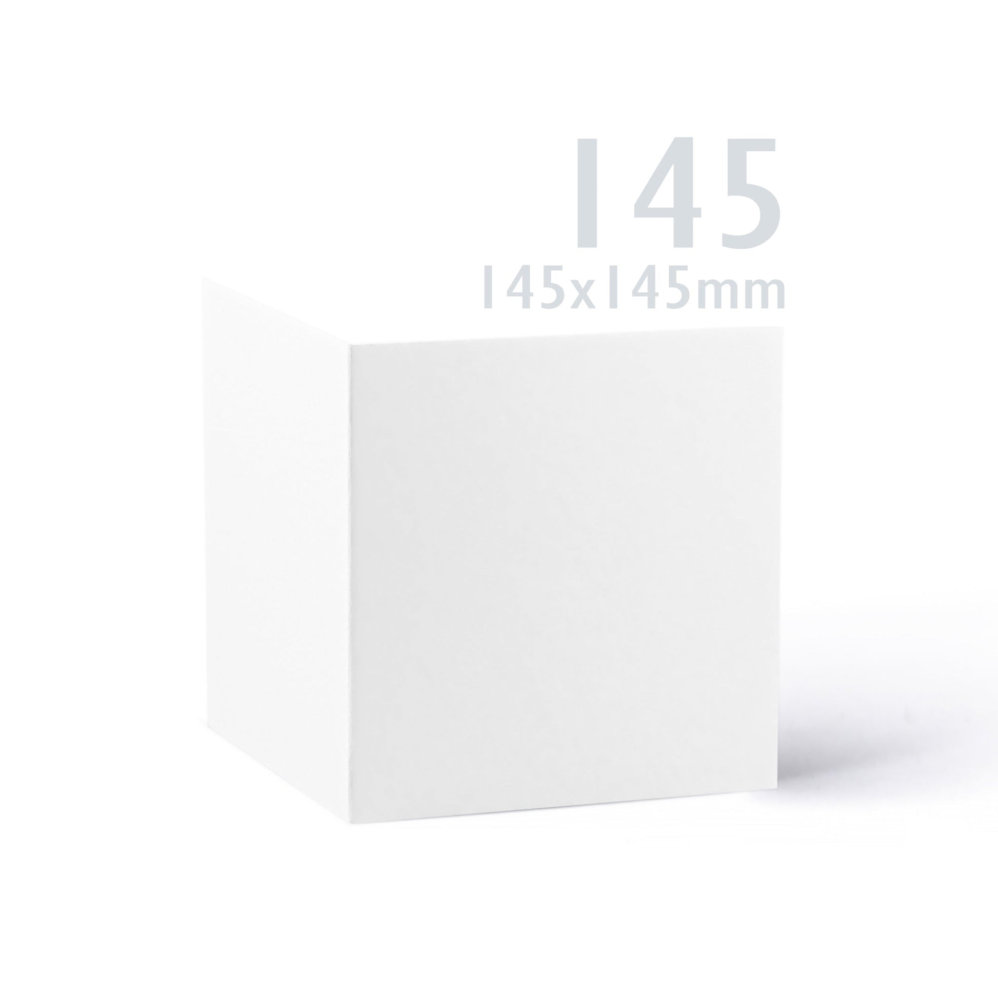 White V-Flap Envelope & Smooth Card Pack - 155 x 155 mm + 145 x 145 mm