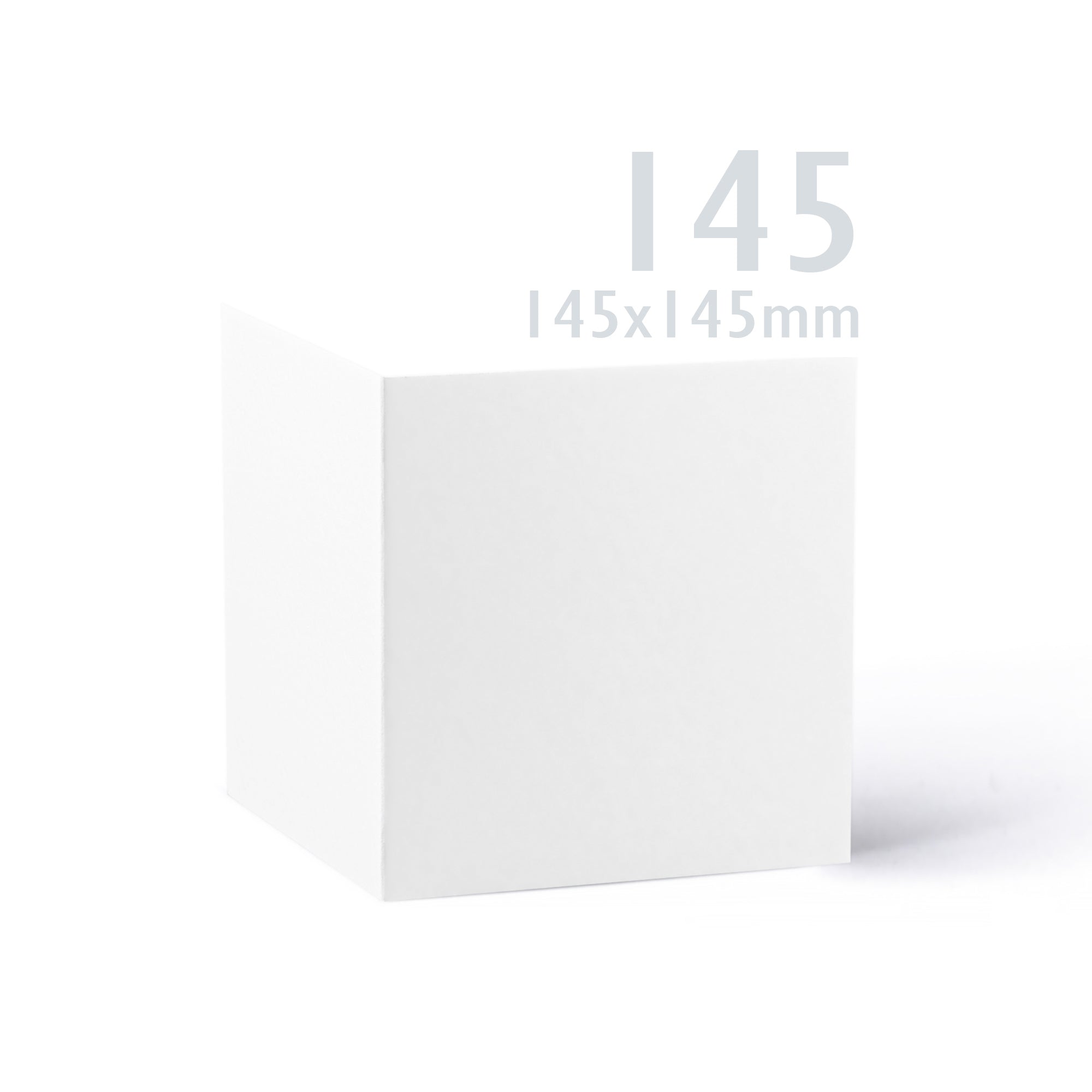 White V-Flap Envelope & Smooth Card Pack - 155 x 155 mm + 145 x 145 mm