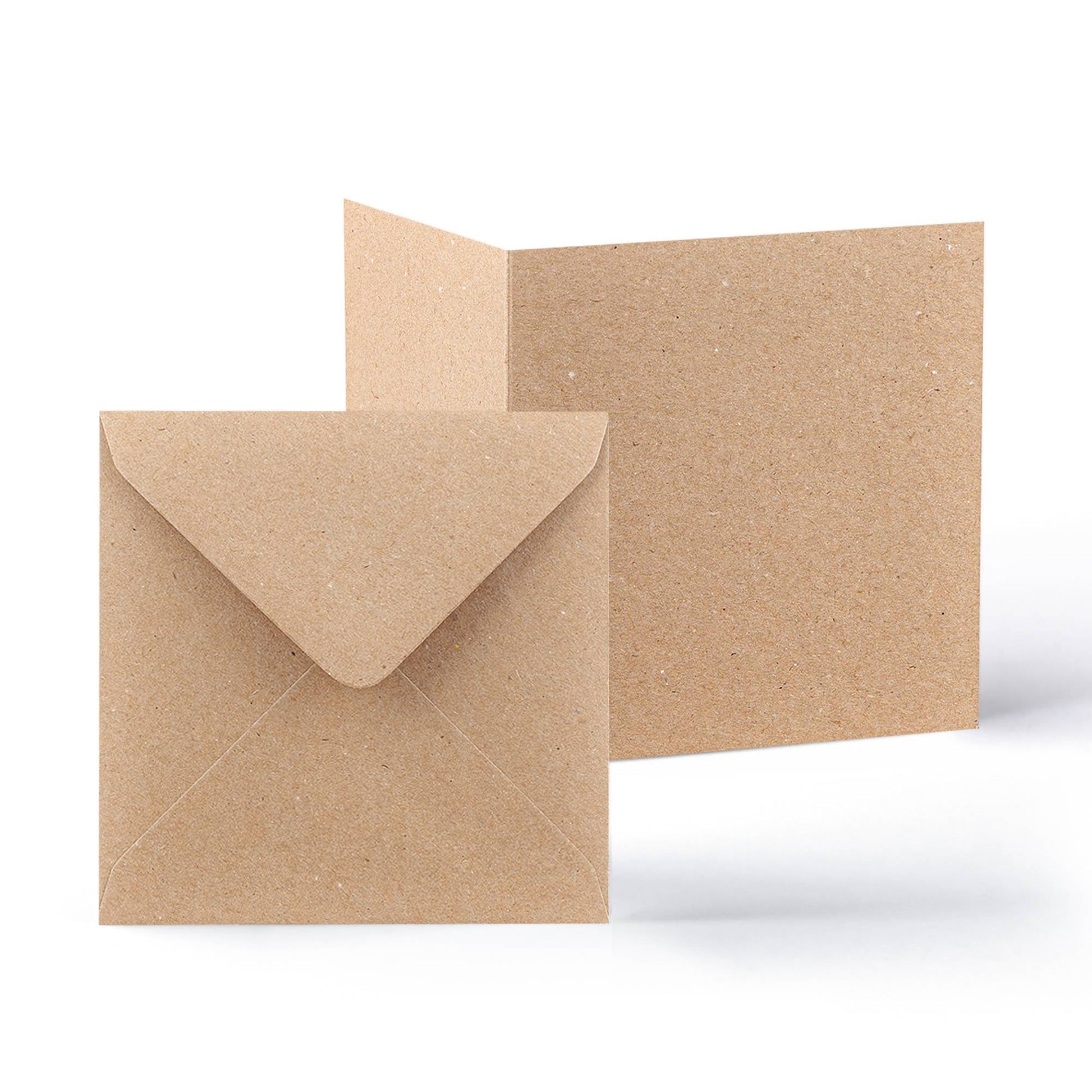 Kraft V-Flap Envelope & Kraft Card Pack - 155 x 155 mm + 145 x 145 mm