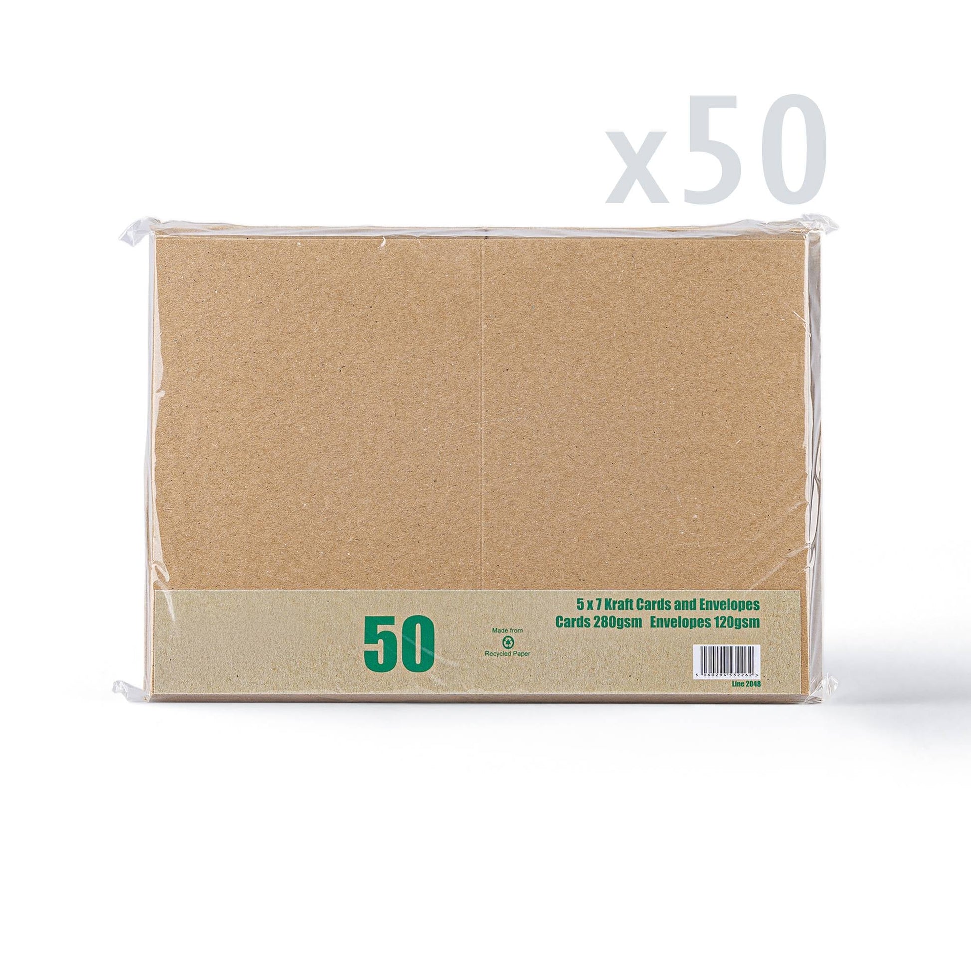 Kraft V-Flap Envelope & Kraft Card Pack - 133 x 184 mm + 125 x 175 mm