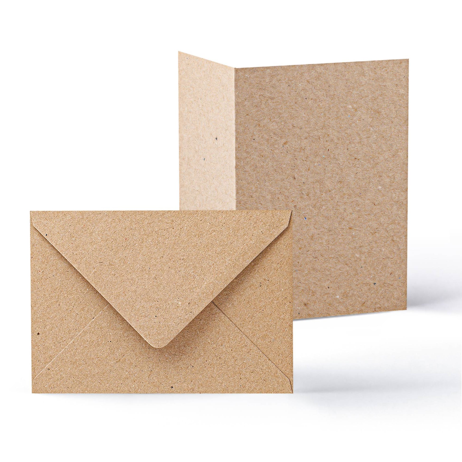 Kraft V-Flap Envelope & Kraft Card Pack - 114 x 162 mm + 105 x 148 mm