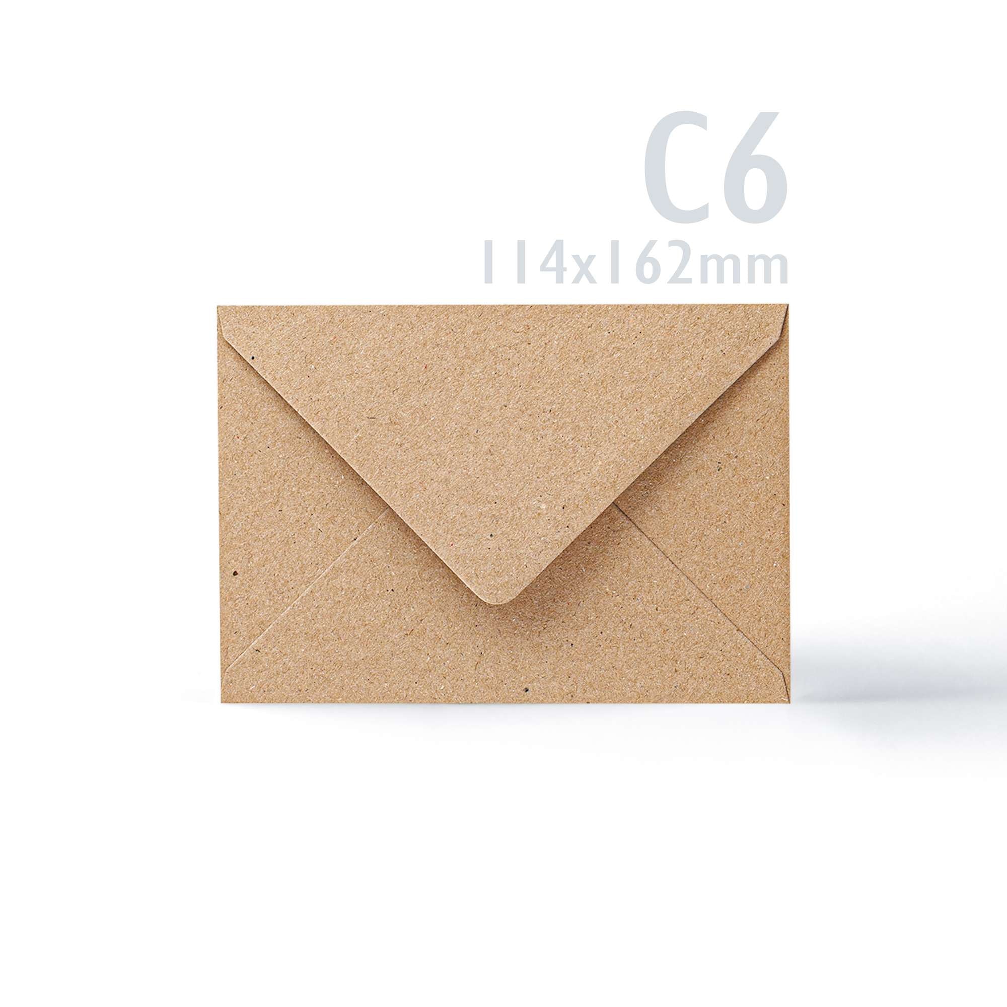Kraft V-Flap Envelope & Kraft Card Pack - 114 x 162 mm + 105 x 148 mm