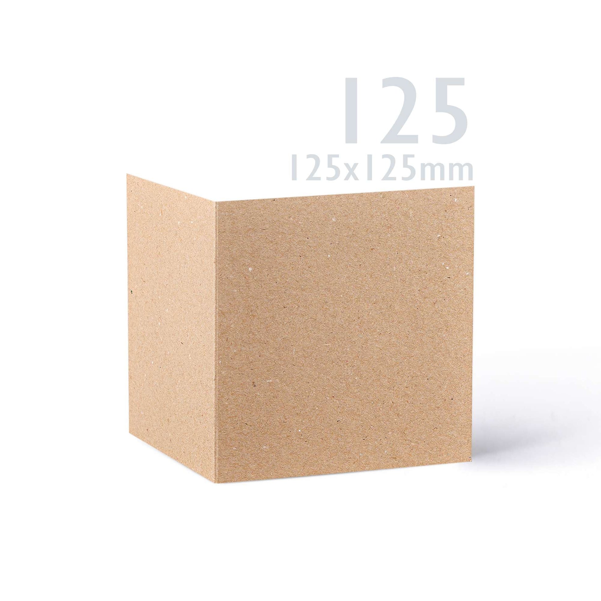 Kraft V-Flap Envelope & Kraft Card Pack - 130 x 130 mm + 125 x 125 mm