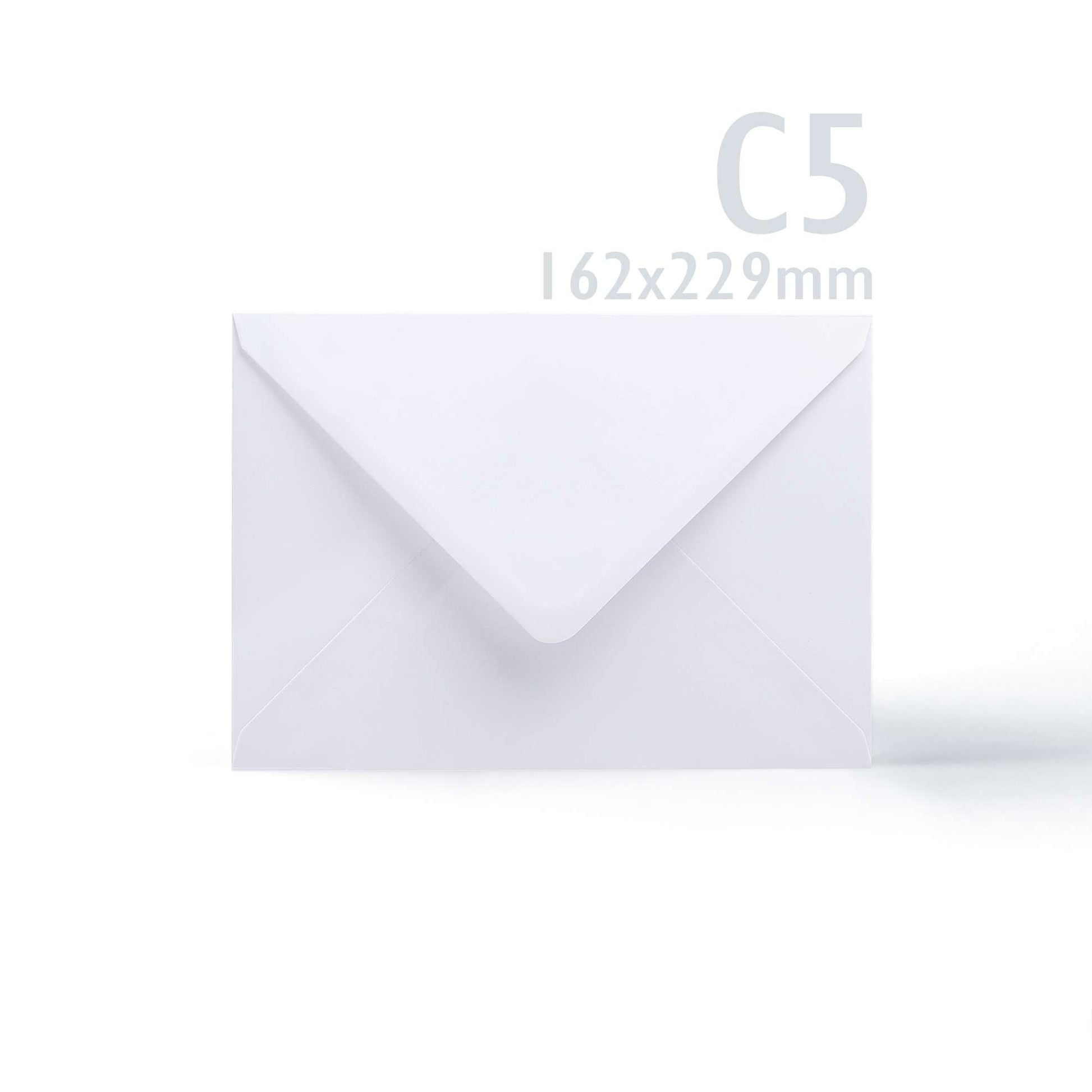 White V-Flap Envelope & Linen Card Pack - White 162 x 229 mm + 148 x 210 mm