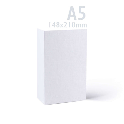 White V-Flap Envelope & Linen Card Pack - White 162 x 229 mm + 148 x 210 mm