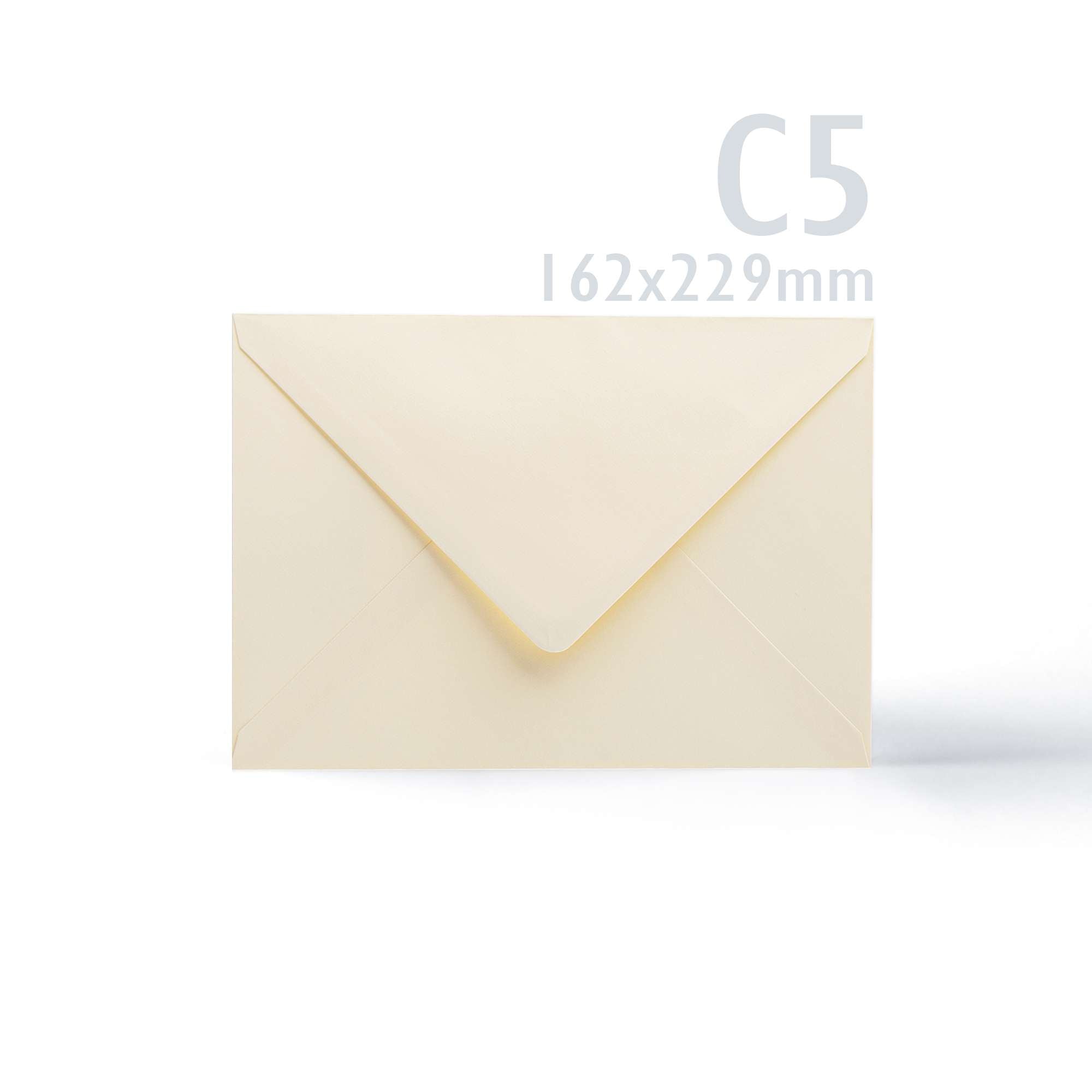 White V-Flap Envelope & Linen Card Pack - Ivory 162 x 229 mm + 148 x 210 mm