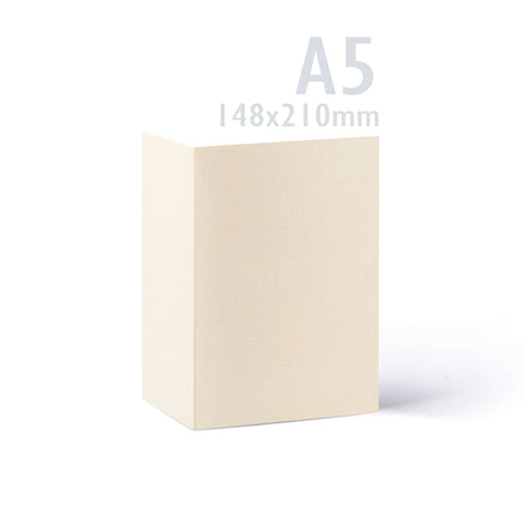 White V-Flap Envelope & Linen Card Pack - Ivory 162 x 229 mm + 148 x 210 mm