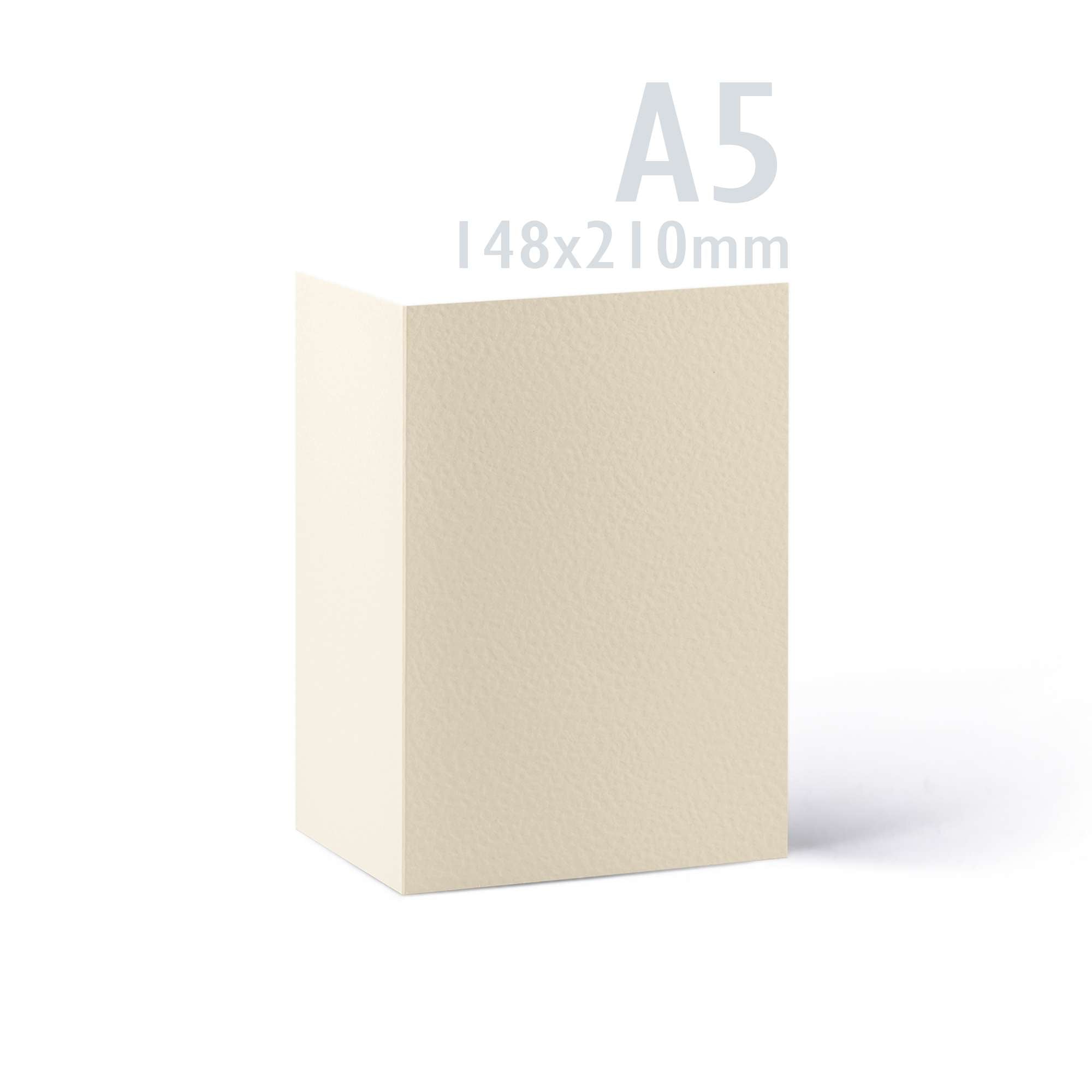 White V-Flap Envelope & Hammered Card Pack - Ivory 162 x 229 mm + 148 x 210 mm