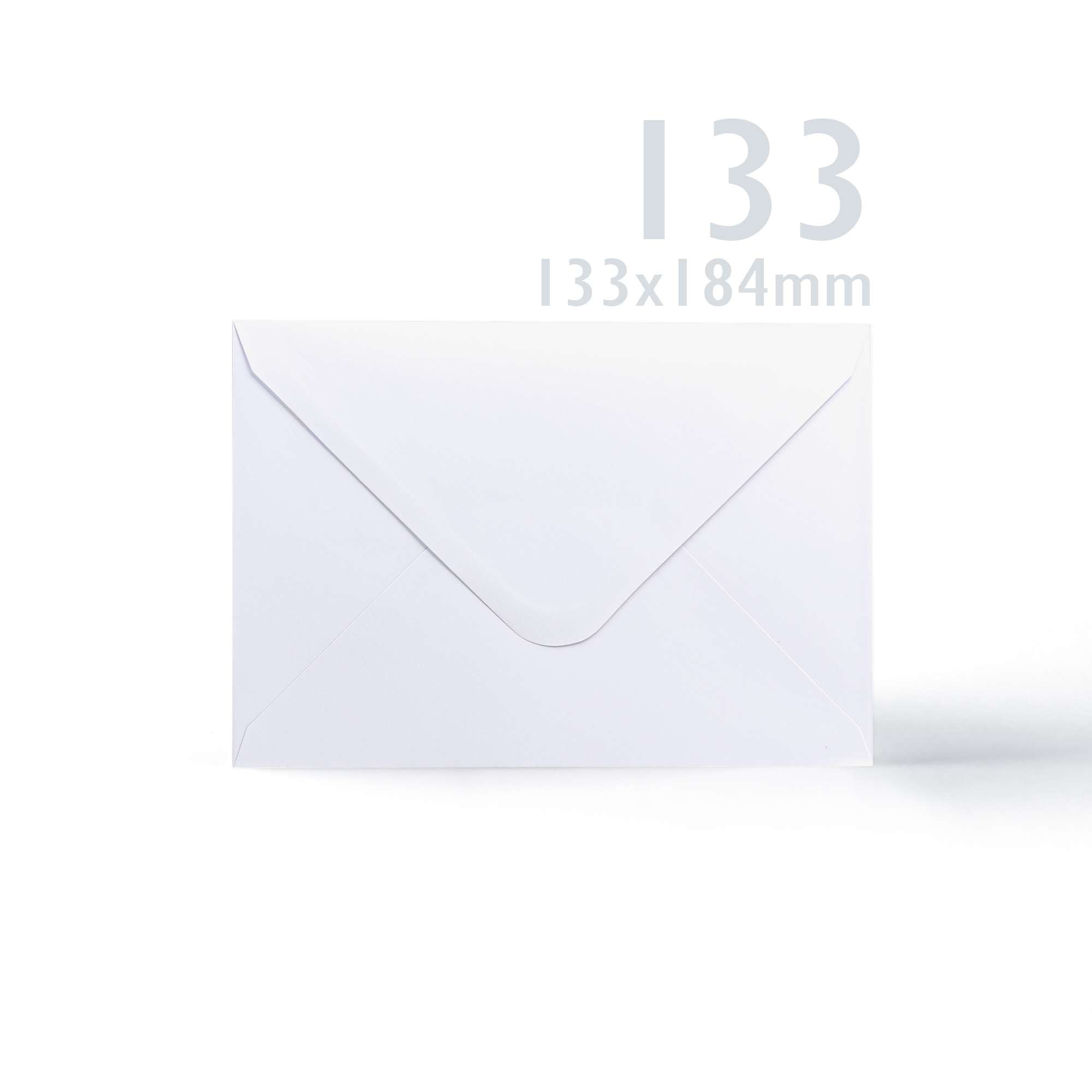 White V-Flap Envelope & Smooth Card Pack - 133 x 184 mm + 125 x 175 mm