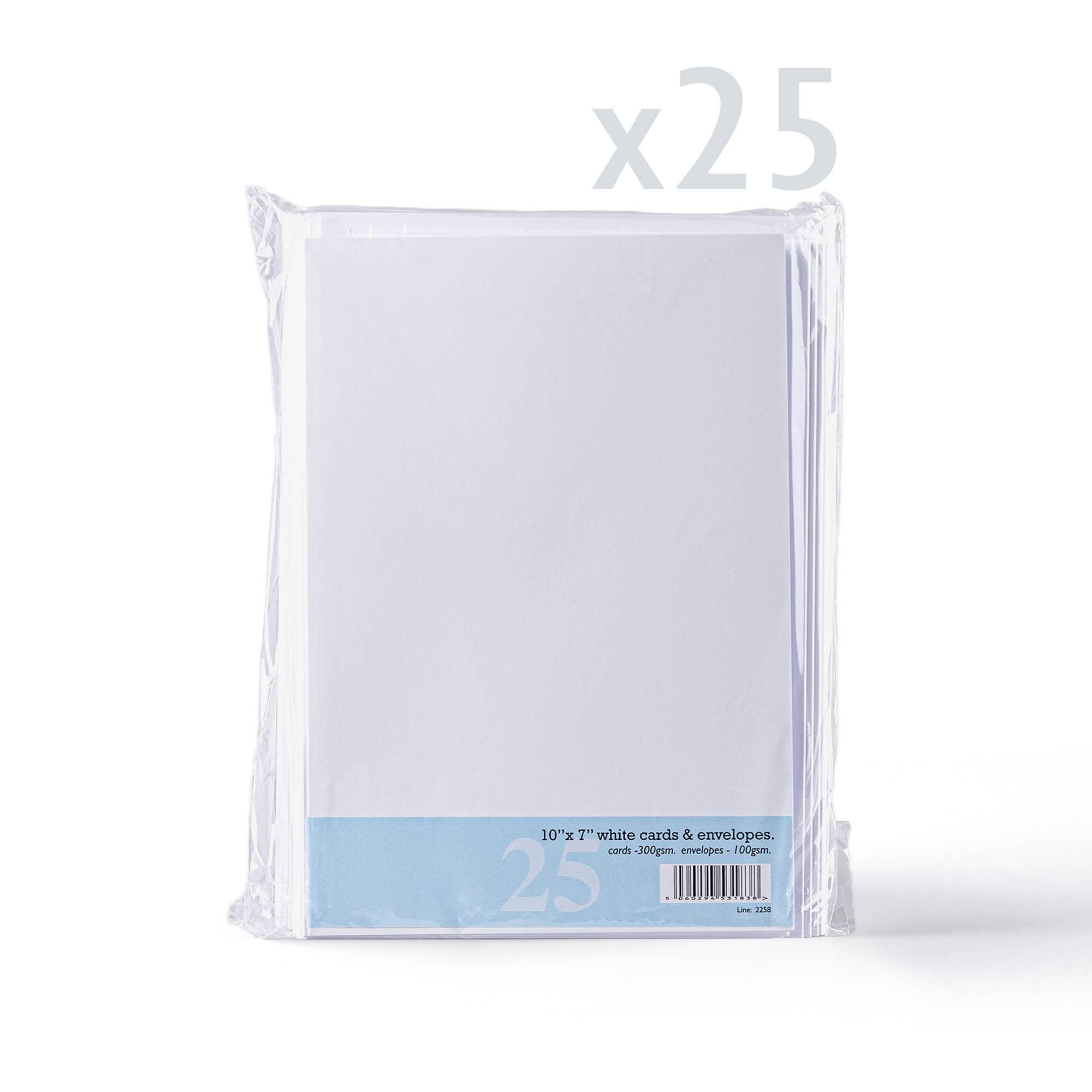 White V-Flap Envelope & Smooth Card Pack - 133 x 184 mm + 125 x 175 mm