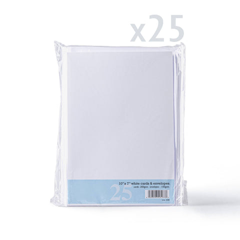 White V-Flap Envelope & Smooth Card Pack - 133 x 184 mm + 125 x 175 mm