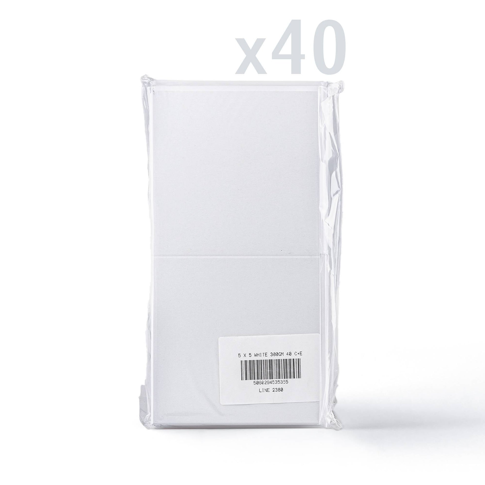 White V-Flap Envelope & Smooth Card Pack - 130 x 130 mm + 125 x 125 mm