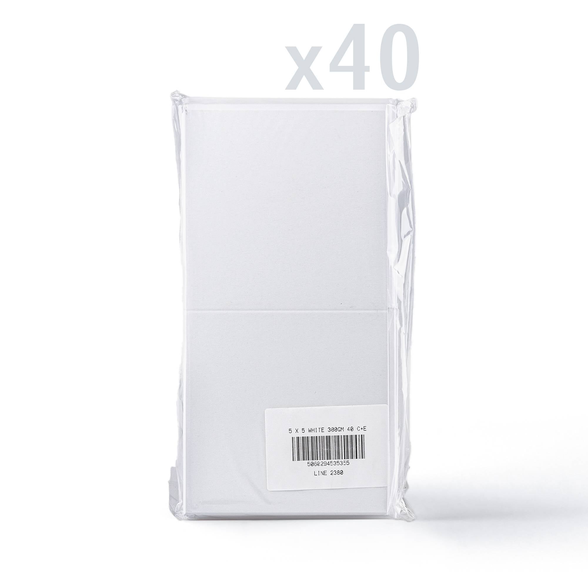 White V-Flap Envelope & Smooth Card Pack - 130 x 130 mm + 125 x 125 mm