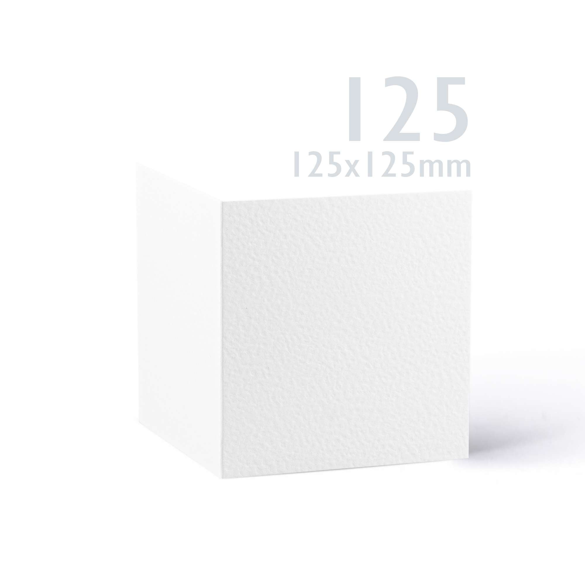 White V-Flap Envelope & Hammered Card Pack - White 130 x 130 mm + 125 x 125 mm