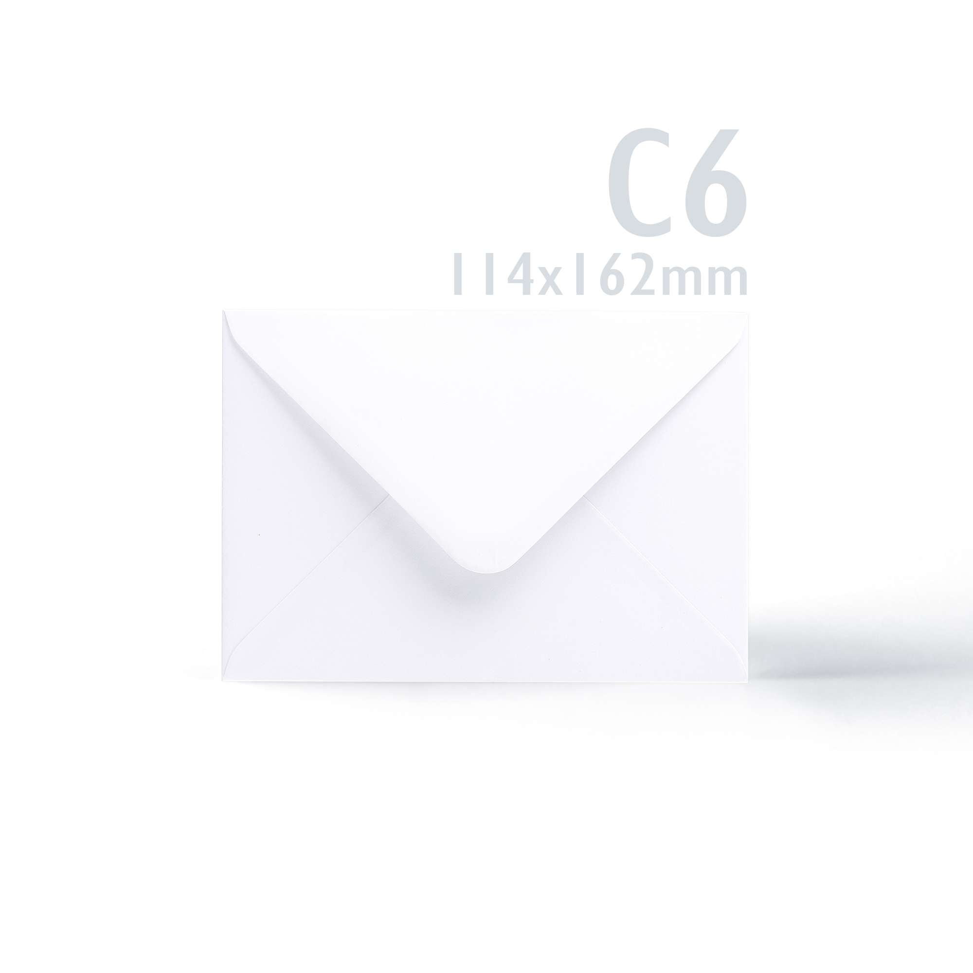 White V-Flap Envelope & Smooth Card Pack - 114 x 162 mm + 105 x 148 mm