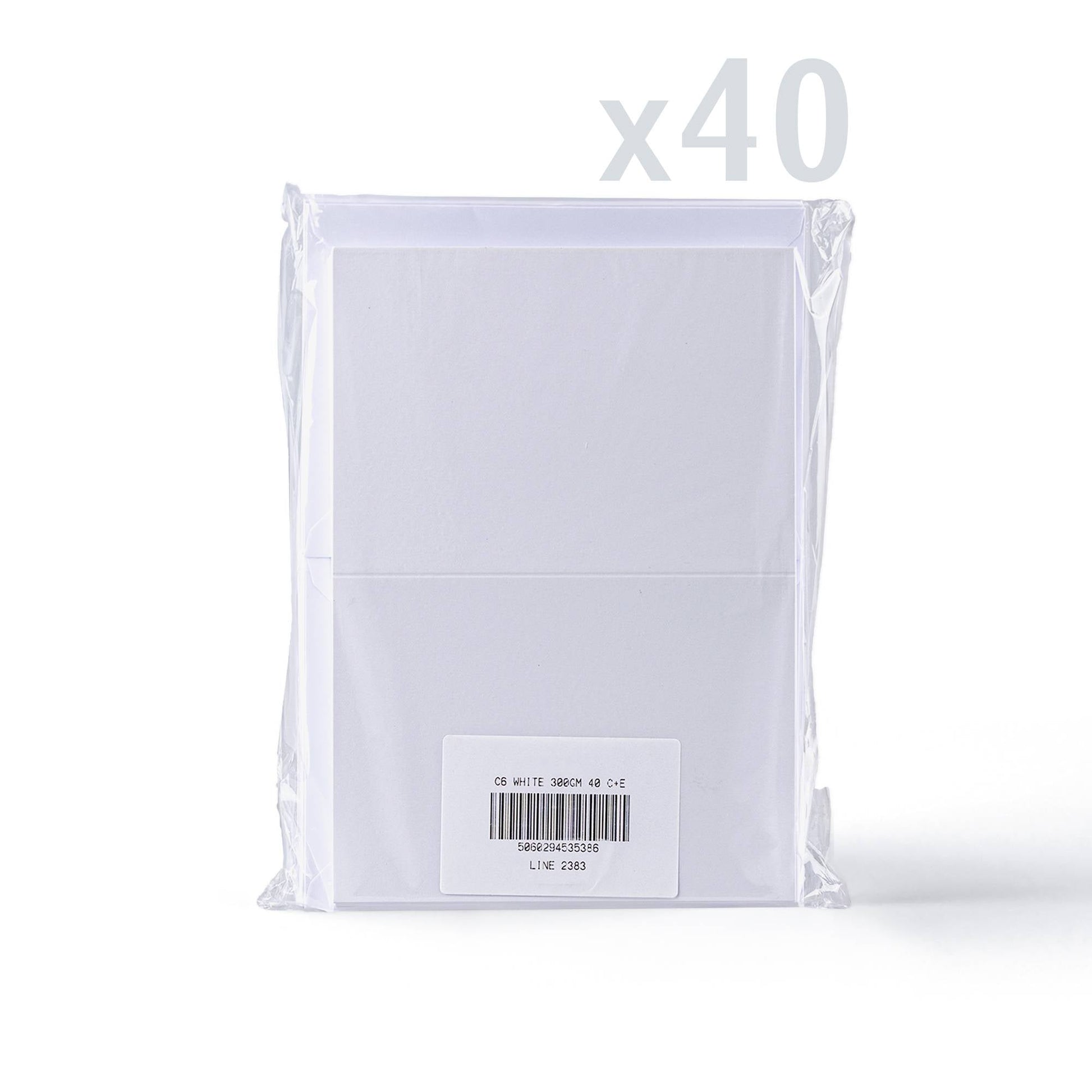 White V-Flap Envelope & Smooth Card Pack - 114 x 162 mm + 105 x 148 mm