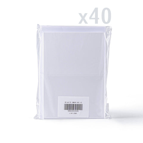 White V-Flap Envelope & Smooth Card Pack - 114 x 162 mm + 105 x 148 mm