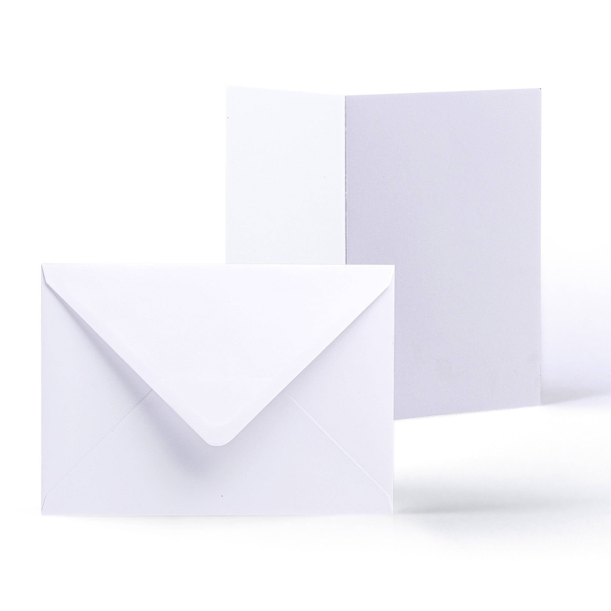 White V-Flap Envelope & Smooth Card Pack - 148 x 210 mm + 162 x 229 mm