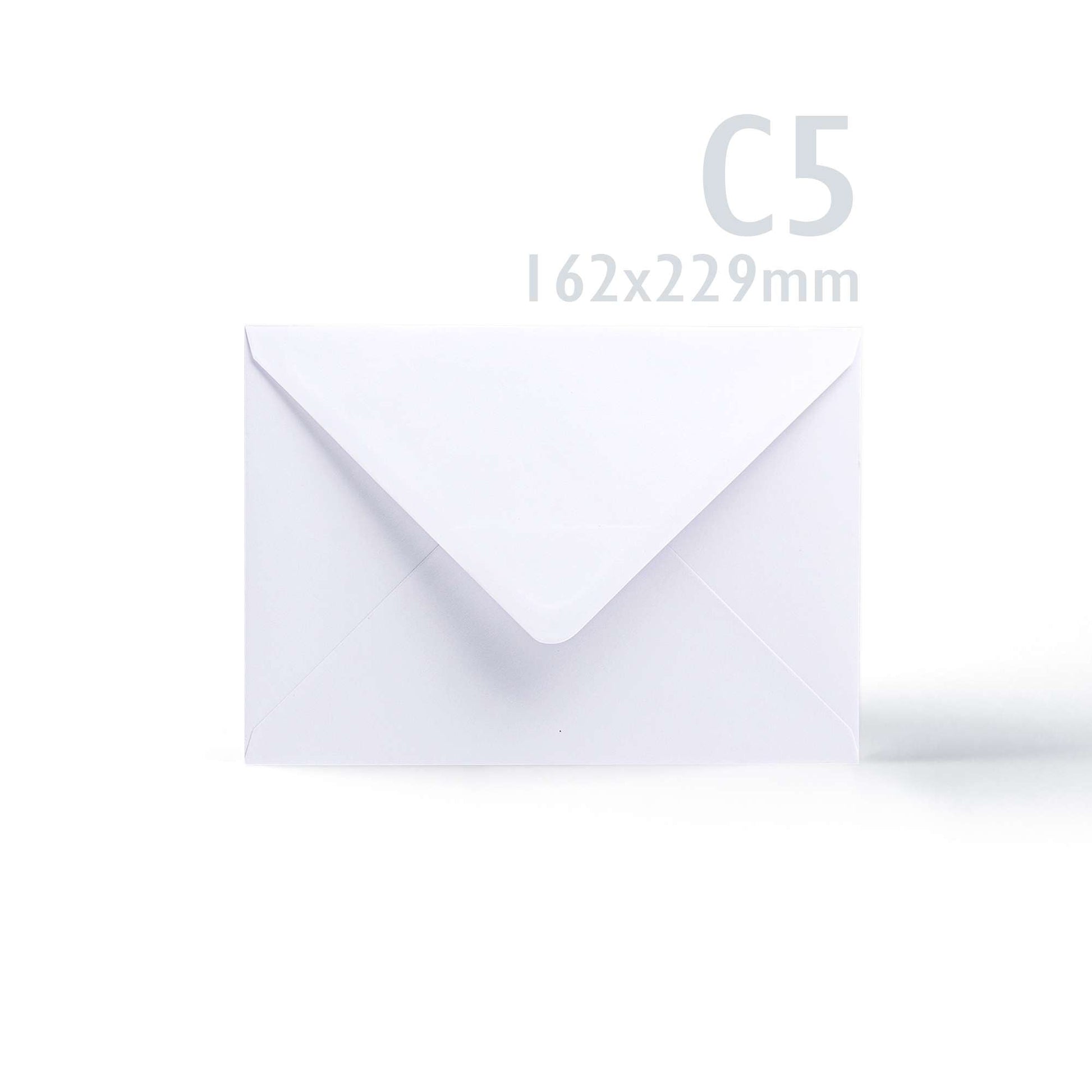 White V-Flap Envelope & Smooth Card Pack - 148 x 210 mm + 162 x 229 mm