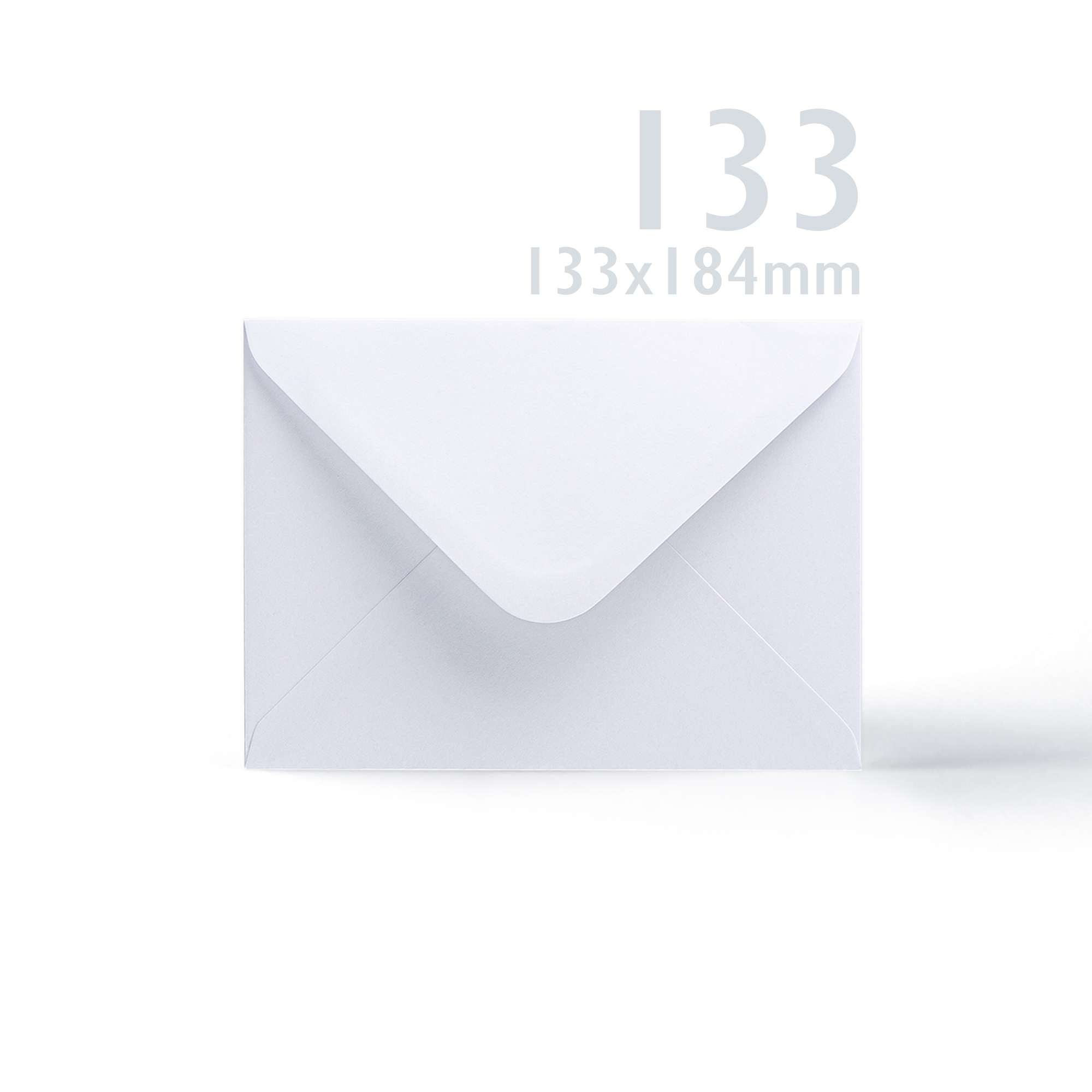 White V-Flap Envelope & Scalloped Card Pack - 133 x 184 mm + 125 x 175 mm