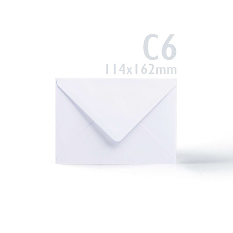 White V-Flap Envelope & Scalloped Card Pack - 114 x 162 mm + 105 x 148 mm