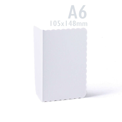 White V-Flap Envelope & Scalloped Card Pack - 114 x 162 mm + 105 x 148 mm