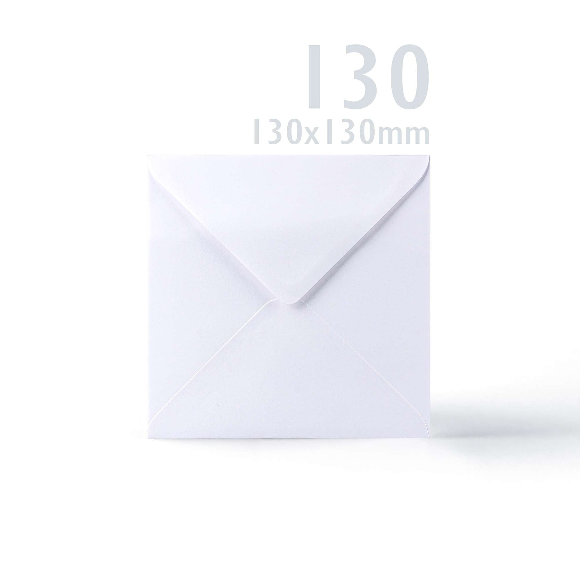 White V-Flap Envelope & Scalloped Card Pack - 121 x 121 mm + 120 x 120 mm
