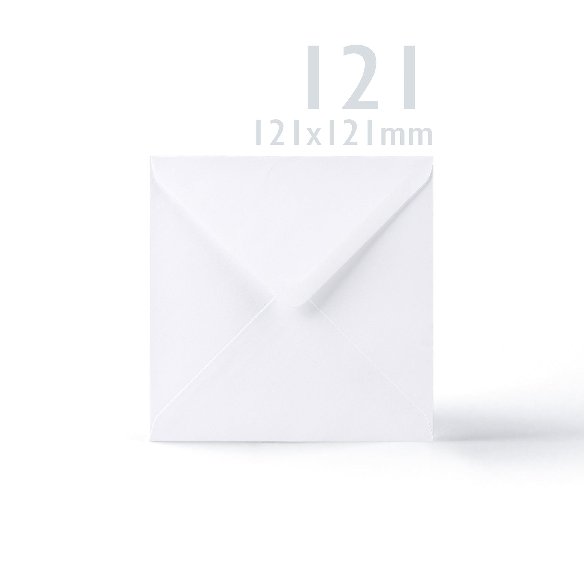 White V-Flap Envelope & Smooth Card Pack - 121 x 121 mm + 120 x 120 mm