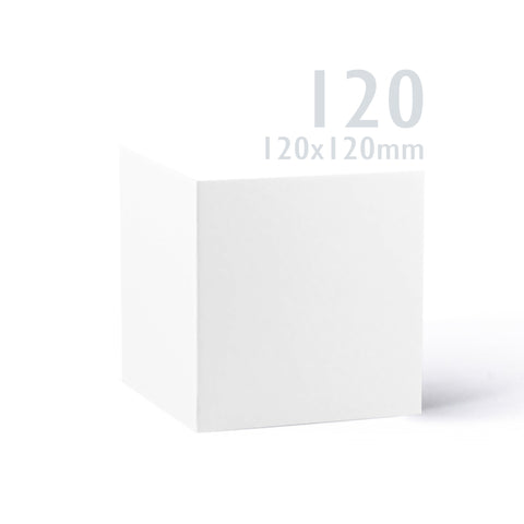 White V-Flap Envelope & Smooth Card Pack - 121 x 121 mm + 120 x 120 mm